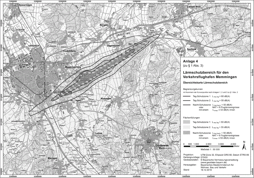 Übersichtskarte Lärmschutzbereich 