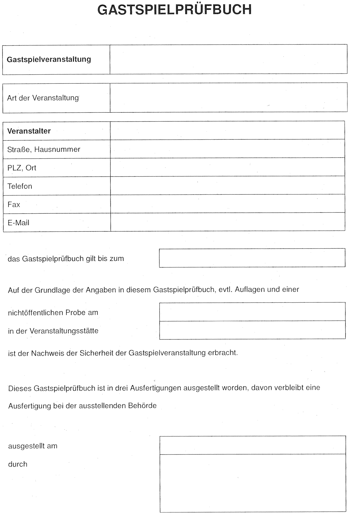 Gastspielprüfbuch Seite 1