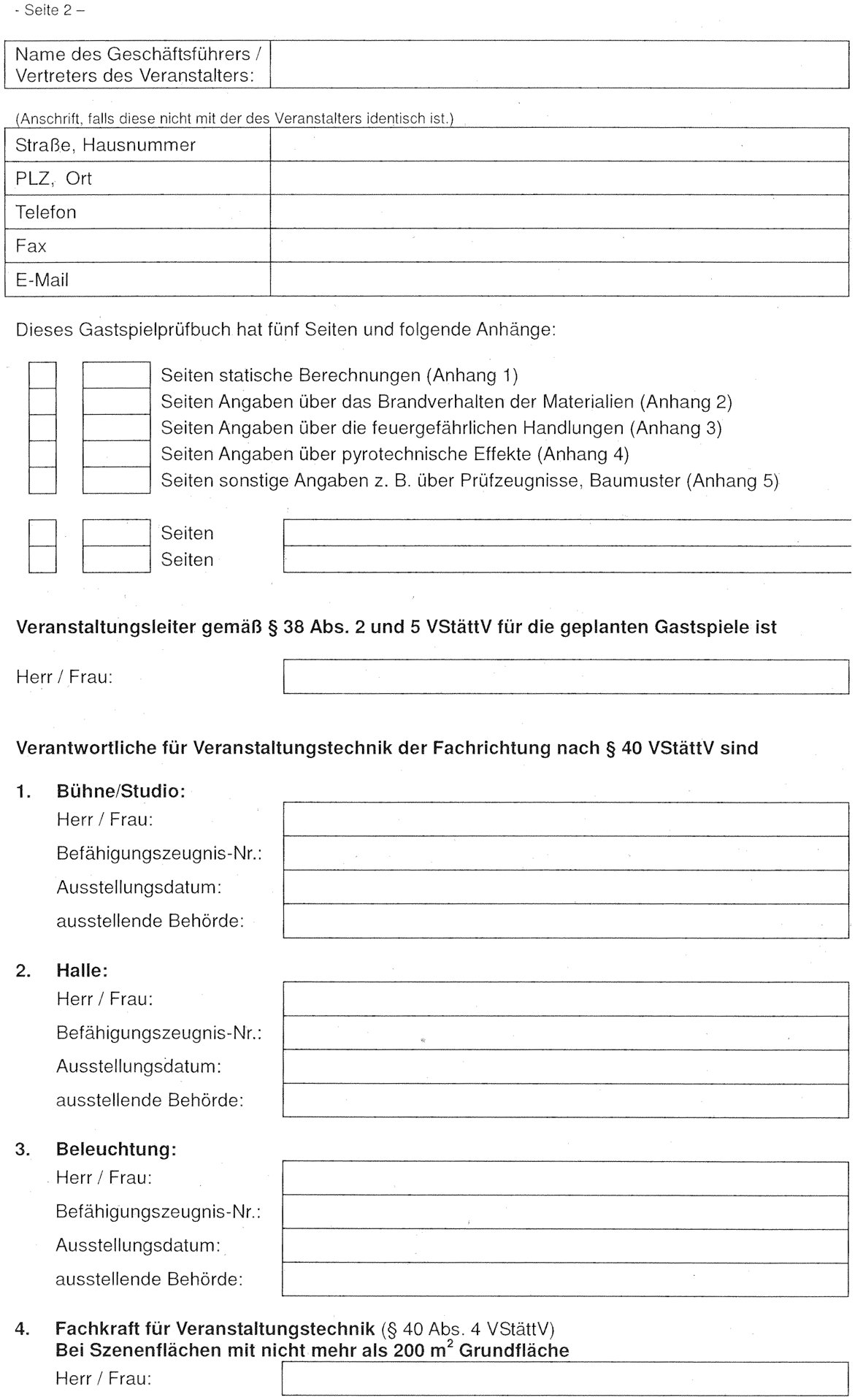 Gastspielprüfbuch Seite 2