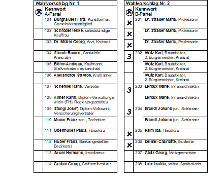 Stimmzettel