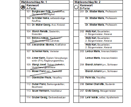 Stimmzettel