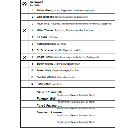 Stimmzettel