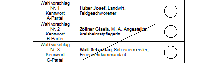 Stimmzettel