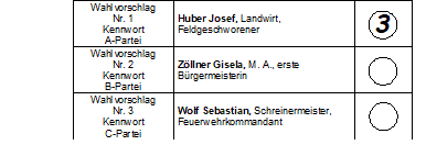 Stimmzettel