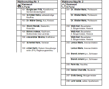Stimmzettel