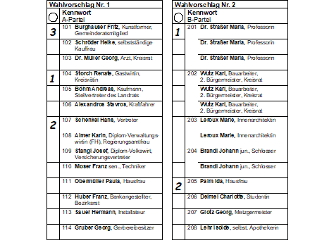 Stimmzettel