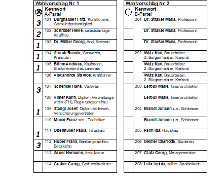 Stimmzettel